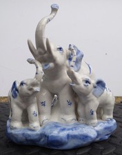 Vintage Blue & White Lucky