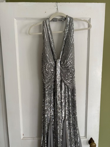 Terani couture silver silk - terani,
