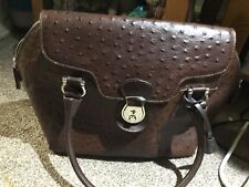 GIANNI CONTI OSTRICH LEATHER BAG…BROWN