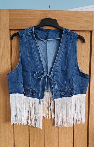 Denim country western tassle - denim,