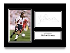 Michael Owen Signed A4 Photo