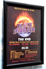 BLACK SABBATH band framed A4 2017 the end UK TOUR original promo ART poster