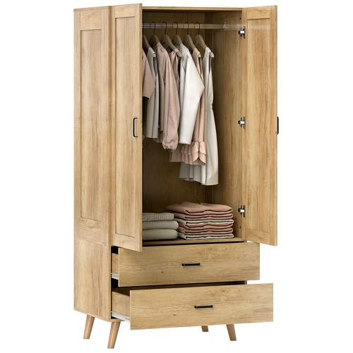 Homcom wardrobe with drawers - with,