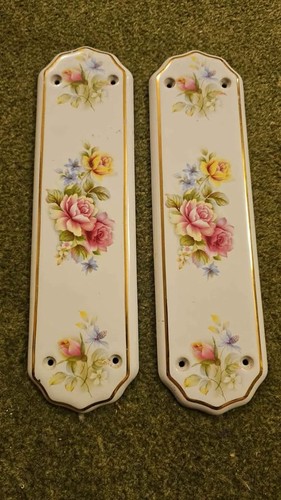 Vintage pair floral porcelain - vintage,