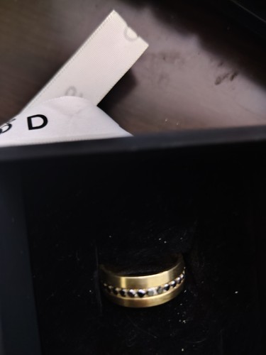9ct gold black diamond men - diamond, men's
