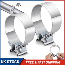 2X 304 Stainless Steel Exhaust Band Clamp 2.5" Inch 63mm (66-67mm) Heavy Duty .