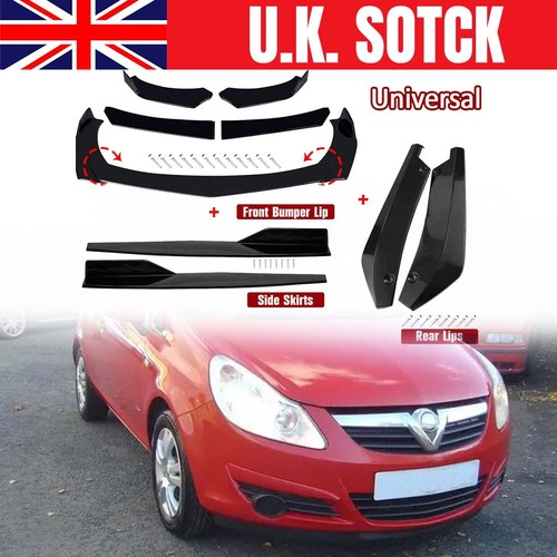 Black side skirt rear - black, skirt+rear