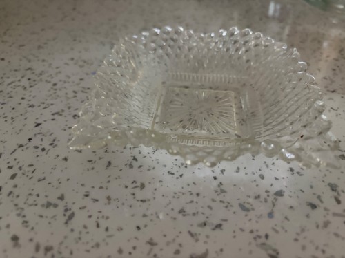 Vintage pressed glass bowl - vintage,