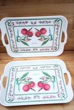 2 X PORTMERION POMONA MELAMINE LARGE TRAYS SERVING TRAYS DRINKS TV DINNER TRAY