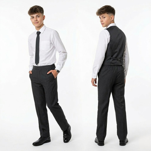 Boys black grey pull school - up,