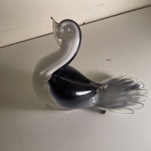 Murano art glass dove bird - murano,