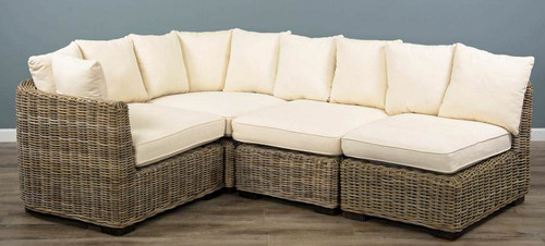 Natural wicker rattan modular - natural,