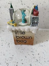Bloomingdale's "Little Brown Bag" NYC Christmas Tree Snowglobe Ornament.