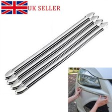 4PCS Universal Chrome Car Anti-Rub Strip Protector Corner Bumper Guard Scratch