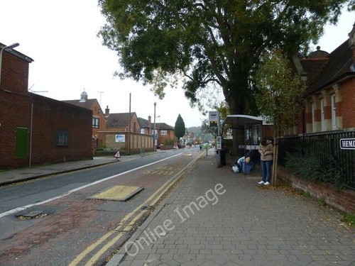 Photo 6x4 bus stop - bus, adjacent
