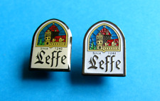 2, Small LEFFE Belgium Beer pin badges, Lager, Pilsner. Unused Old Stock.