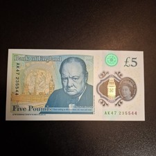 £5 Bank Note AK47 235544 Rare