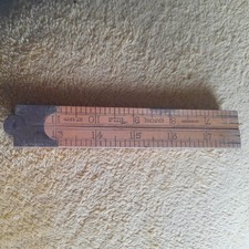 Vintage Rabone No 1375 Boxwood & Brass Folding Ruler 24'' Rule