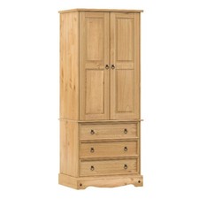 Pine wardrobe corona combi - wardrobe,