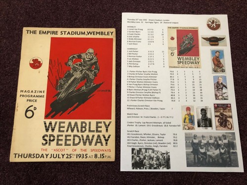 Speedway programme pre war