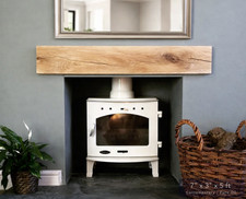 Solid oak beam fireplace - beam,