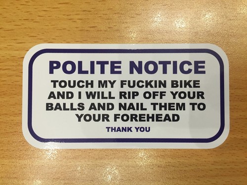 Funny polite notice warning - polite,