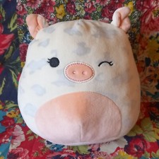SQUISHMALLOWS 7.5" ROSIE THE PIG WINKING SOFT TOY PLUSH GREY & PINK KELLYTOY