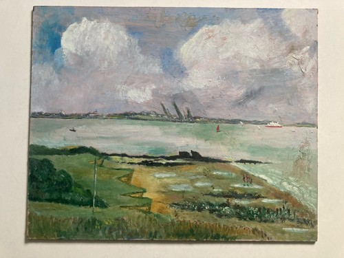 Vintage oil painting pretty - painting,