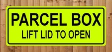 PARCEL BOX LIFT LID TO OPEN -
