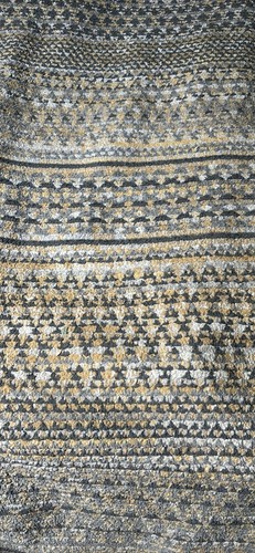 Large yellow grey rug - large, 2x3