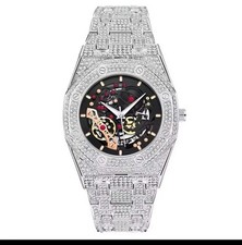 Mens Bling Watch Luxury Gold