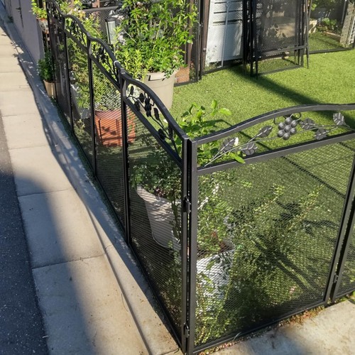 Strong metal garden fence - garden,