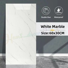 100X PVC Marble Tiles Wall Sticker Self-Adhesive Stick On Wall Kitchen Bathroom