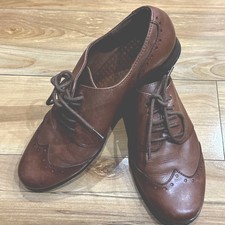 Ladies Caprice Brown Lace Up Leather Brogues Shoes Size UK 6.5 / 39.5