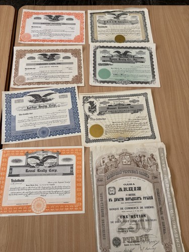 Vintage share certificate - vintage,