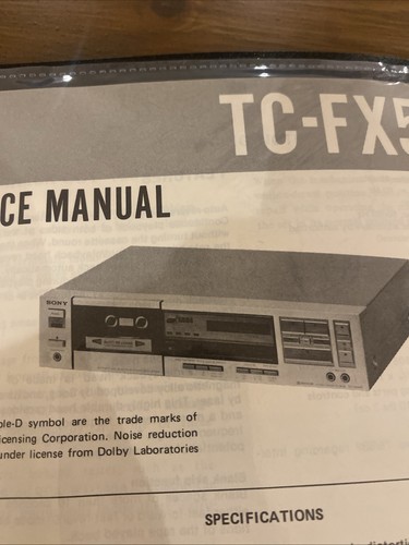 Fx505r sony cassette deck - tc-fx505r,