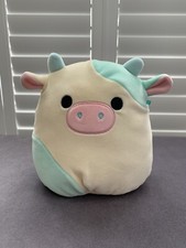 Squishmallow 7” Belana The Cow Farm Squad Kelly Toy New Without Tag SLIGHT MARK