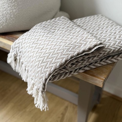 Taupe chevron throw - chevron,