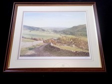 Above Kettlewell signed print by Keith Melling Yorkshire Dales landscape framed