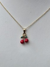 Gold Plated Cherry Necklace