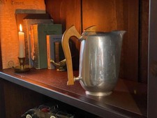 Retro vintage aluminium picquot ware coffee pot afternoon tea hot water pot mcm