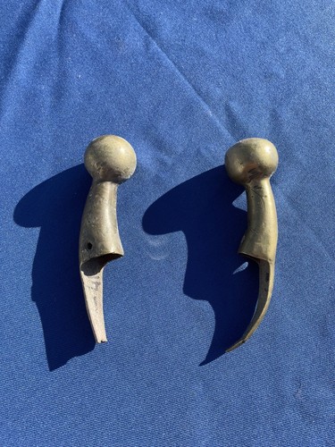 Pair antique brass top - antique,