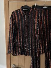 Co Ord Sequin Trousers & Shirt In Size medium From Zara 
