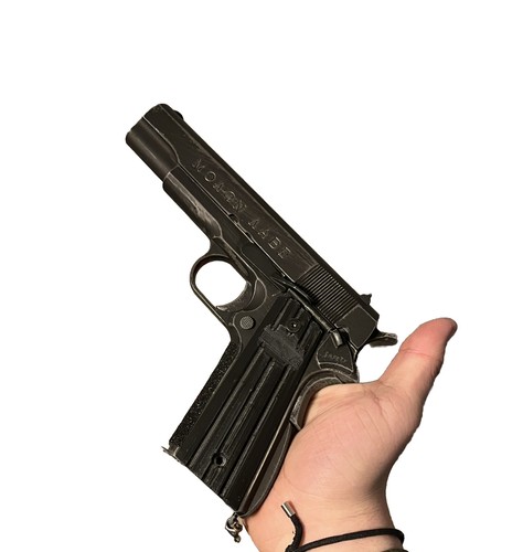Black 1911 grips thumb groove - black,