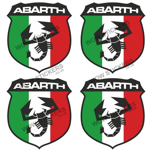 Car sticker abarth italy - x4,
