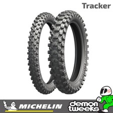 Michelin Tracker Motocross MX Bike Tyres Pair 80/100 21 51R And 120/90 18 65R