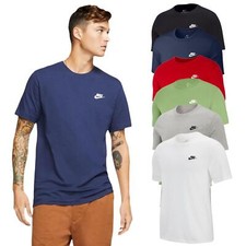 Nike Mens Futura T Shirt Sportswear Club Swoosh Classic Logo Crew Neck Tee  