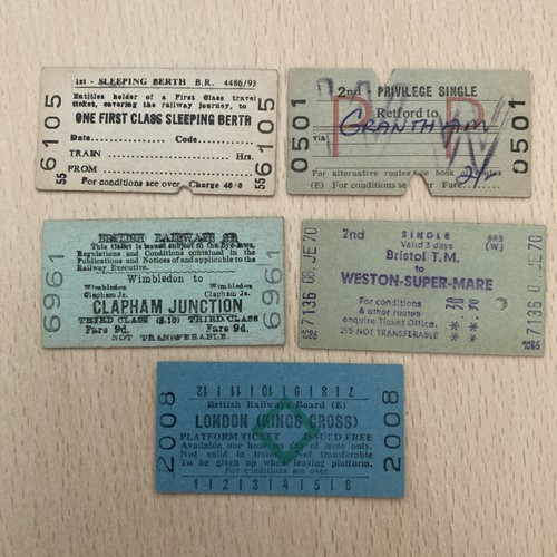 Railway ticket 5 x - (,