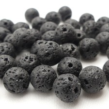 Natural Lava Stone Beads 6mm