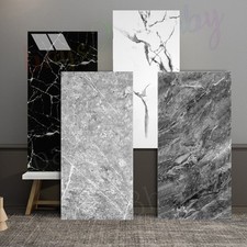 100X PVC Marble Tiles Wall Sticker Self-Adhesive Stick On Kitchen Bathroom Decor